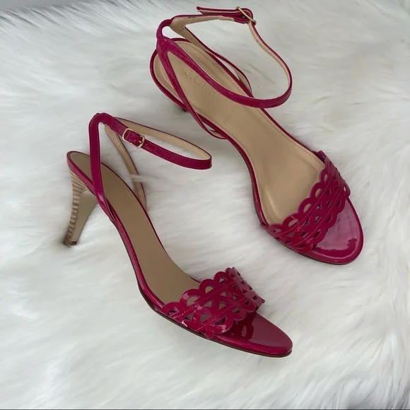 J. Crew Inez Patent Midheel Sandals 7.5 - Picture 10 of 14